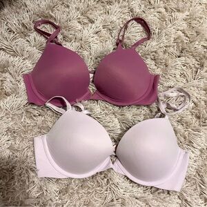 Victoria's Secret dark pink and lilac Bras (2)